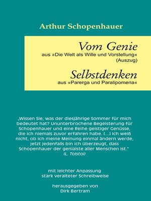cover image of Vom Genie Selbstdenken